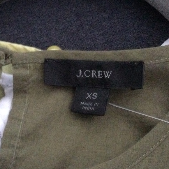 NWT J. Crew Cotton Top Olive XS - Picture 5 of 8